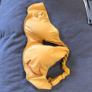 Shade & Shore One Shoulder Yellow Bikini Top